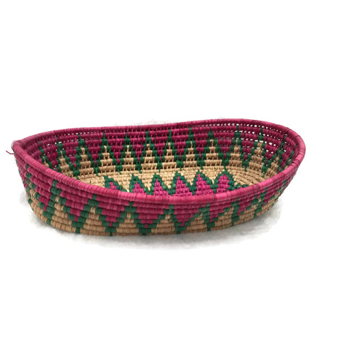 brightly colored hand woven fiesta basket
