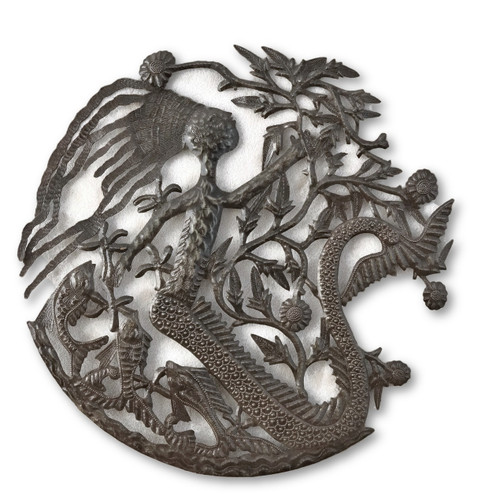 Mermaid with Fish, Under the Sea, Little Mermaid Art, Quality Metals, Recycled Steel, Free Trade Mermaid with Fish, Under the Sea, Little Mermaid Art, Quality Metals, Recycled Steel, Free Trade