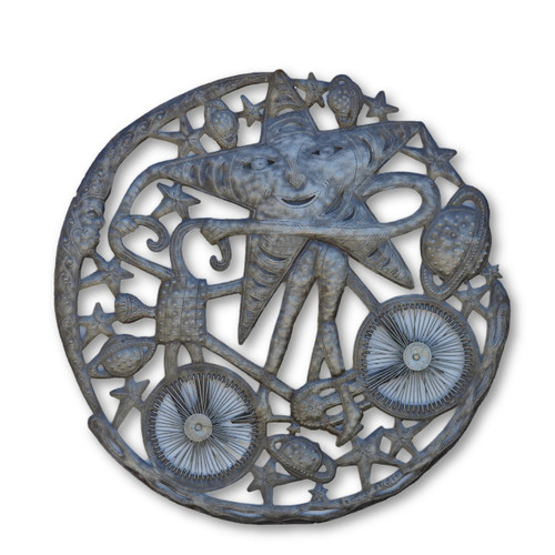 Cycling Star, One-of-a-Kind, Voodoo Art, Universe Art, Fair Trade, Help Haiti, Fight Poverty, Eco-Friendly Cycling Star, One-of-a-Kind, Voodoo Art, Universe Art, Fair Trade, Help Haiti, Fight Poverty, Eco-Friendly