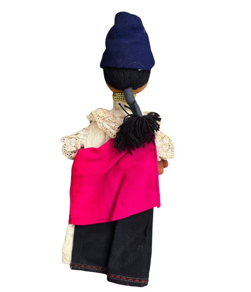 Otavalo puppet, Ecuadorian folk art doll, Handmade Ecuador doll