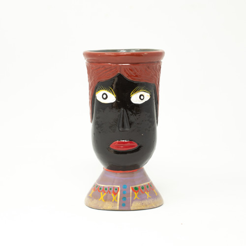 Girl Power Face Face, Guatemalan Face Vase, Guatemalan Folk Art, Vintage Guatemalan Folk Art, Guatemalan Vases, Guatemalan Folk Art, Colorful Home Decor, Vintage Home Decor