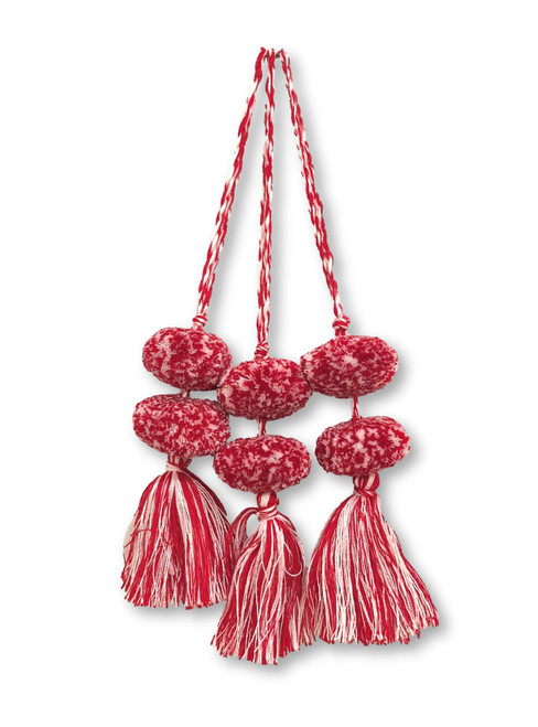 Mayan Arts Pom Pom Tassel, Set of 3 Charming Small Pom Poms Women's Fashion Hand Bags or Home Accent Decor Accessories, Handmade in Guatemala