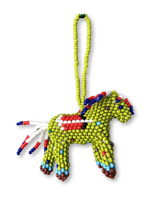 Mini Beaded Horse Green, Novelty Christmas Tree Ornaments, Holiday Decoration, Handmade in Guatemala Mini Beaded Horse Green, Novelty Christmas Tree Ornaments, Holiday Decoration, Handmade in Guatemala