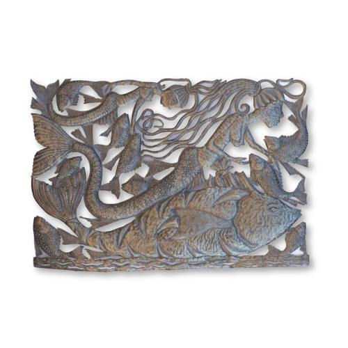 Mermaid, Fish, Sea Life, Fishing, Aquarium, Nautical, One-of-a-Kind, Limited Edition, Sustainable, Eco-Friendly, Handcrafted, Handmade, Haiti, Haitian Art, Sculpture, Metal, Steel, Recycle, Recyclable Mermaid, Fish, Sea Life, Fishing, Aquarium, Nautical, One-of-a-Kind, Limited Edition, Sustainable, Eco-Friendly, Handcrafted, Handmade, Haiti, Haitian Art, Sculpture, Metal, Steel, Recycle, Recyclable