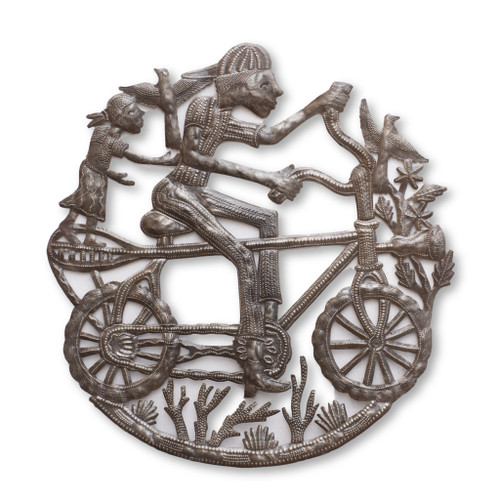 Boy on Bike, Bicycle, Bike, Riding, Transportation, One-of-a-Kind, Limited Edition, Boy, Child, Haiti, Haitian Art Boy on Bike, Bicycle, Bike, Riding, Transportation, One-of-a-Kind, Limited Edition, Boy, Child, Haiti, Haitian Art