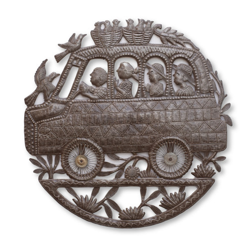 Mini Van, Birds, Chicken Baskets, Transportation, Bus Tour, Haiti, Haitian Art, One-of-a-Kind, Limited Edition, Sustainable, Eco-Friendly, Handcrafted, Handmade Mini Van, Birds, Chicken Baskets, Transportation, Bus Tour, Haiti, Haitian Art, One-of-a-Kind, Limited Edition, Sustainable, Eco-Friendly, Handcrafted, Handmade