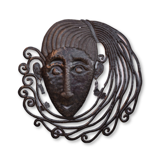 80's Girl, Mask, Ponytail, People, Haiti, Haitian Woman, Haiti Women, Sustainable, Eco-Friendly, Recycle, Recyclable, Handcrafted, Handmade, Earrings, Jewelry 80's Girl, Mask, Ponytail, People, Haiti, Haitian Woman, Haiti Women, Sustainable, Eco-Friendly, Recycle, Recyclable, Handcrafted, Handmade, Earrings, Jewelry