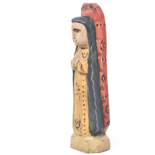 Our Lady of Guadalupe, Hand Carved in Guatemala 8" x 3.5" x 1.5"