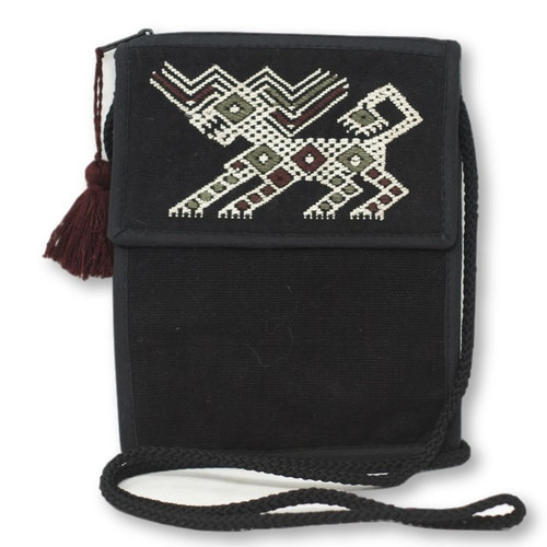Nahaula hand woven Guatemalan purse 6" x 7.5"