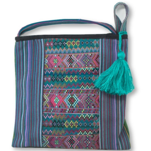 Up-cycled Traditional Huipil, from Todo Santos Guatemala, 8.5" x 9" Up-cycled Traditional Huipil, from Todo Santos Guatemala, 8.5" x 9"