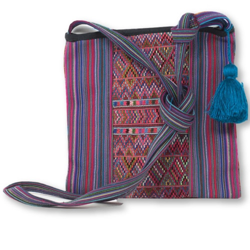 Up-cycled Traditional Huipil, from Todo Santos Guatemala, 8.5" x 9" Up-cycled Traditional Huipil, from Todo Santos Guatemala, 8.5" x 9"