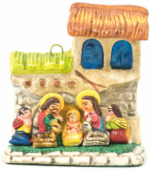 Nativity Christmas ornaments, these tiny retablos celebrate the birth of Jesus. 2.25" x 2.75" x 1" Folk Art 64 Nativity Christmas ornaments, these tiny retablos celebrate the birth of Jesus. 2.25" x 2.75" x 1" Folk Art 64