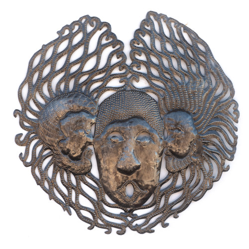 Mask, Trio, Trinity, Home Decor, It's Cactus, Haiti Metal, Metal Art, Metal Decor, Home Decor, Interior Design, Limited Edition, Sustainable, Eco-Friendly, Handcrafted, Handmade, Recycle, Recyclable Mask, Trio, Trinity, Home Decor, It's Cactus, Haiti Metal, Metal Art, Metal Decor, Home Decor, Interior Design, Limited Edition, Sustainable, Eco-Friendly, Handcrafted, Handmade, Recycle, Recyclable