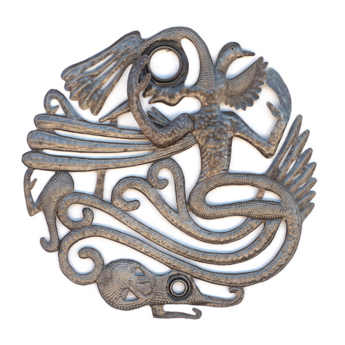 Haitian Voodoo Decor, Bird Sculpture, One-of-a-Kind, Handcrafted, Handmade, Sustainable, Eco-Friendly, Limited Edition, Recycle, Recyclable, Metal, Steel, Oil Barrels Haitian Voodoo Decor, Bird Sculpture, One-of-a-Kind, Handcrafted, Handmade, Sustainable, Eco-Friendly, Limited Edition, Recycle, Recyclable, Metal, Steel, Oil Barrels