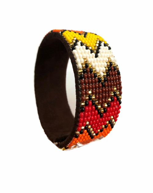 guatemalan bracelet, fair trade jewelry, handmade cuff bracelet, seed bead bracelet, boho bracelet, artisan jewelry, beaded cuff, tribal bracelet, lake atitlan jewelry