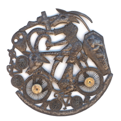 Goat on Bicycle, Voodoo Goat, Vintage Voodoo Art, Voodoo Decor, Voodoo Art Sculpture, Vintage Voodoo Altar, Goat on Bike  Goat on Bicycle, Voodoo Goat, Vintage Voodoo Art, Voodoo Decor, Voodoo Art Sculpture, Vintage Voodoo Altar, Goat on Bike