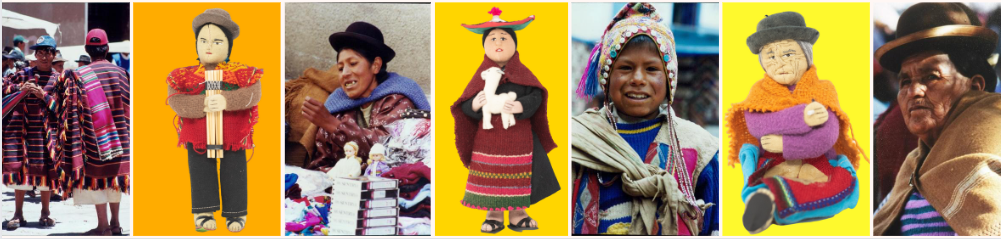 Vintage Soft Sculpture Peruvian & Bolivian Doll
