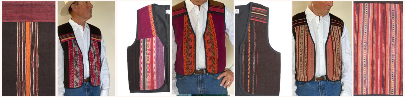 Vintage Bolivian Vests, Vintage Traditional Textiles, Vintage Traditional Bolivian Manta