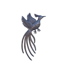 Bird with Long Tail, Long-Tailed Bird, Garden Bird, Garden Decor, Garden Sculpture, Bird Wall Art 