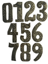 Haitian Metal House Numbers