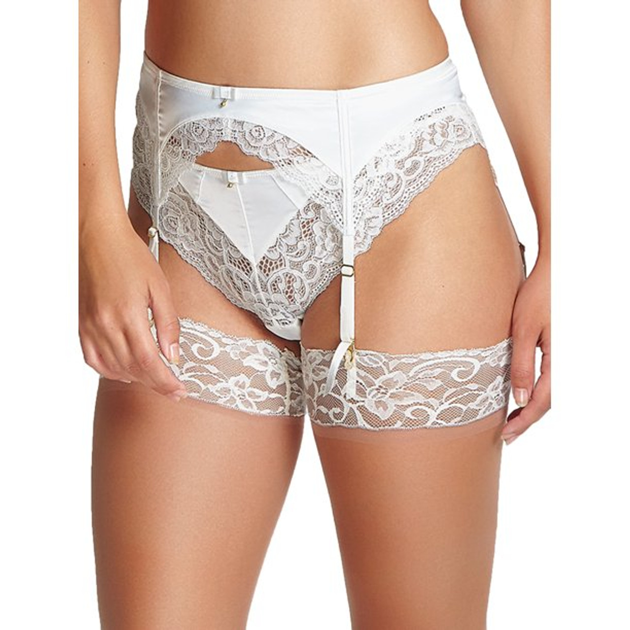 ivory garter belt