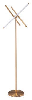 Garza LED Floor Lamp in Brass, White (339|56140)