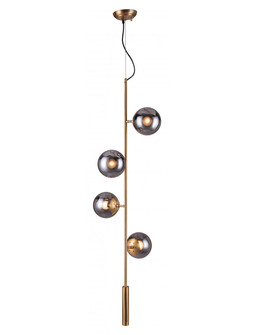 Zatara Four Light Ceiling Lamp in Brass, Black (339|56111)