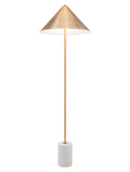 Bianca Two Light Floor Lamp in Brass, White (339|56101)