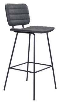 Boston Bar Chair (Set of 2) in Vintage Black, Black (339|109505)