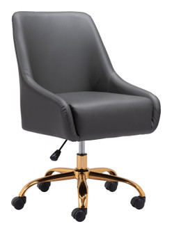 Madelaine Office Chair in Gray, Gold (339|109488)