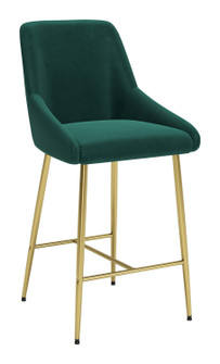 Madelaine Counter Chair in Green, Gold (339|109380)