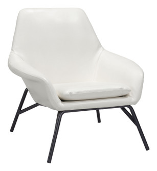 Javier Accent Chair in White, Black (339|109242)