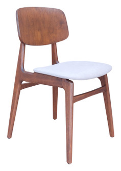 Othello Dining Chair in Light Gray, Walnut (339|109211)
