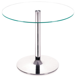 Galaxy Dining Table in Clear, Chrome (339|102151)