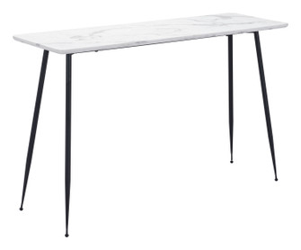 Grenoble Console Table in White, Black (339|101886)