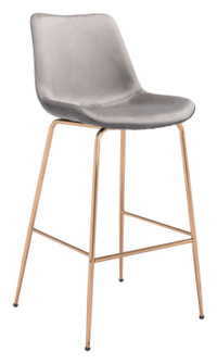 Tony Bar Chair in Gray, Gold (339|101756)