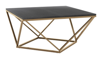 Verona Coffee Table in Black, Antique Brass (339|101735)