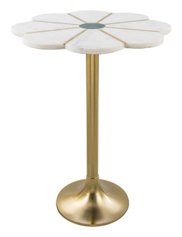 Scallop Side Table in White, Green, Gold (339|101539)
