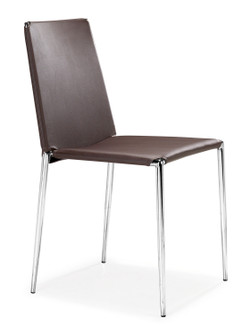 Alex Dining Chair in Espresso, Chrome (339|101107)