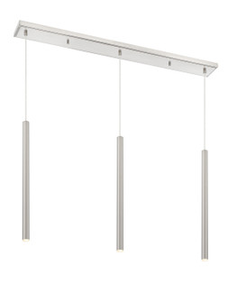 Forest LED Linear Chandelier in Brushed Nickel (224|917MP24-BN-LED-3LBN)