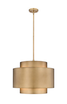 Harlech Three Light Chandelier in Rubbed Brass (224|739P24-RB)