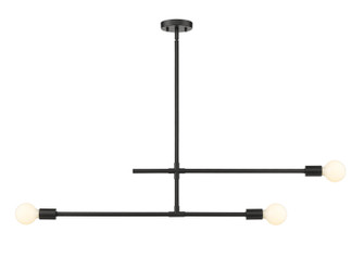 Modernist Three Light Chandelier in Matte Black (224|731-3MB)