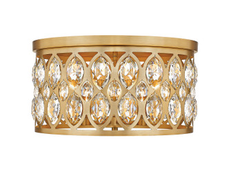 Dealey Five Light Flush Mount in Heirloom Brass (224|6010F18HB)