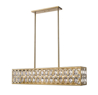 Dealey Seven Light Linear Chandelier in Heirloom Brass (224|6010-42HB)