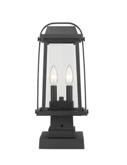 Millworks Two Light Outdoor Pier Mount in Black (224|574PHMS-SQPM-BK)