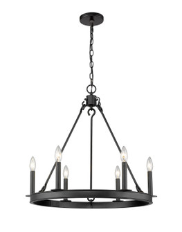 Barclay Six Light Chandelier in Matte Black (224|482R-6MB)