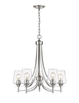 Joliet Five Light Chandelier in Brushed Nickel (224|473-5BN)