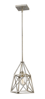 Trestle One Light Pendant in Antique Silver (224|447MP-AS)