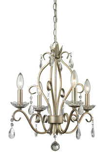 Princess Chandeliers Four Light Chandelier in Antique Silver (224|424AS)