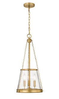 Prescott Three Light Pendant in Rubbed Brass (224|341P12-RB)